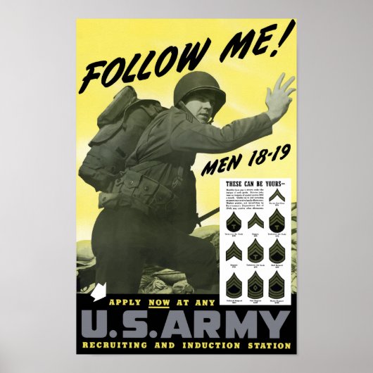 Mitglied der Armee — Zweiter Weltkrieg Poster (Vorne)