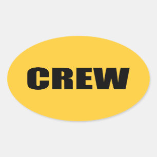 Mitglied der Crew - Team-Mitarbeiter Ovaler Aufkleber