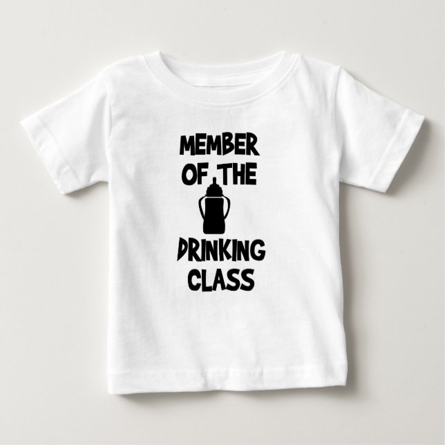 Mitglied der Getränkeklasse Baby T-shirt (Vorderseite)