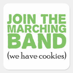 Mitglied der Marching-Band Quadratischer Aufkleber