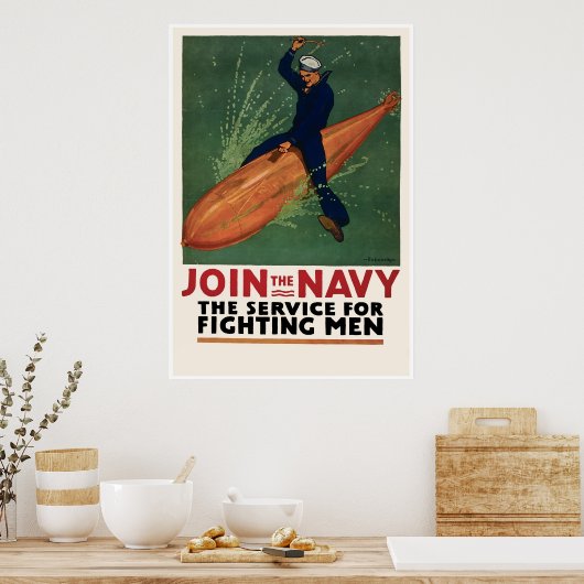 Mitglied der Marine Poster (Küche)