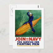 Mitglied der Marine Postkarte (Vorne/Hinten)