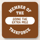 Mitglied der Task Force "Extra Mile" Untersetzer (Vorderseite)