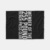 Mitglied des 225 Pfund Sterling Bench Press Club - Fleecedecke (Vorderseite (Horizontal))