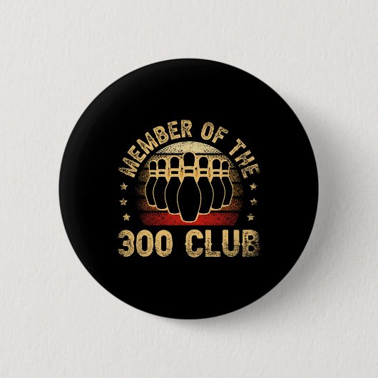 Mitglied des 300 Club für einen Bowler-Bowling Button (Vorderseite)