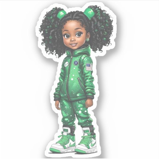 Mitglied des Astronautenteams - Grün Aufkleber (Vorderseite)