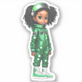 Mitglied des Astronautenteams - Grün Aufkleber