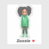 Mitglied des Astronautenteams - Grün Aufkleber (Blatt)