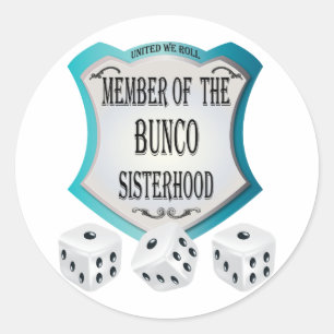 Mitglied des bunco Sisterhood Runder Aufkleber