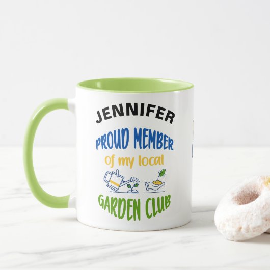 Mitglied des Gartenklubs individuelle Tasse (Mit Donut)