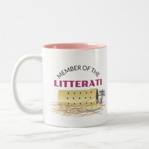 "Mitglied des Litterati" Scheunen-Jagd-Tasse Zweifarbige Tasse