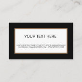 Mitglied des modernen Black Wooden VIP-Kartenclubs Visitenkarte (Rückseite)