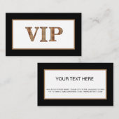 Mitglied des modernen Black Wooden VIP-Kartenclubs Visitenkarte (Vorne/Hinten)