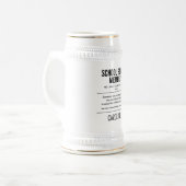 Mitglied des personalisiert School Board Funny Bierglas (Vorderseite Links)