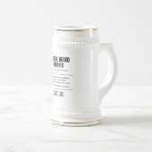 Mitglied des personalisiert School Board Funny Bierglas (VorderseiteRechts)