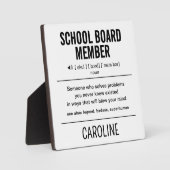 Mitglied des personalisiert School Board Funny Fotoplatte (Vorderseite)