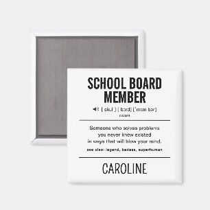 Mitglied des personalisiert School Board Funny Magnet