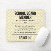 Mitglied des personalisiert School Board Funny Mousepad (Mit Mouse)
