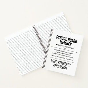 Mitglied des personalisiert School Board Funny Notizblock