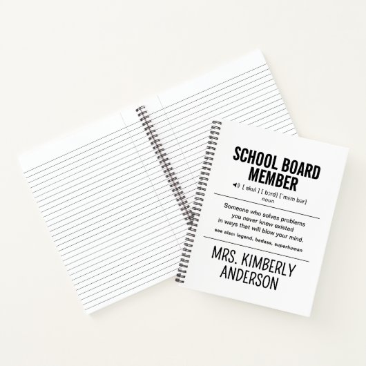 Mitglied des personalisiert School Board Funny Notizblock (Innenseite)