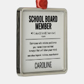 Mitglied des personalisiert School Board Funny Ornament Aus Metall (Rechts)
