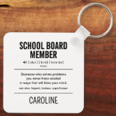 Mitglied des personalisiert School Board Funny Schlüsselanhänger (Rückseite)
