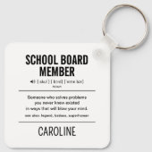 Mitglied des personalisiert School Board Funny Schlüsselanhänger (Rückseite)