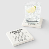 Mitglied des personalisiert School Board Funny Steinuntersetzer (Seitenansicht)