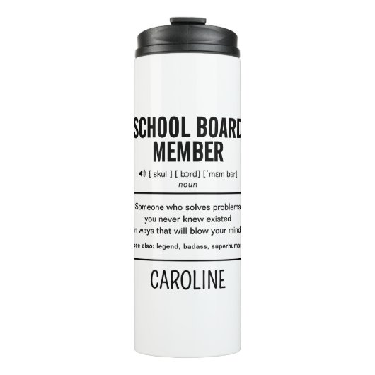 Mitglied des personalisiert School Board Funny Thermosbecher (Vorderseite)