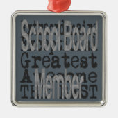 Mitglied des Schulrats Silbernes Ornament (Vorne)