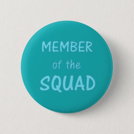 Mitglied des Squad Button ~ Aquamarin (Vorderseite)