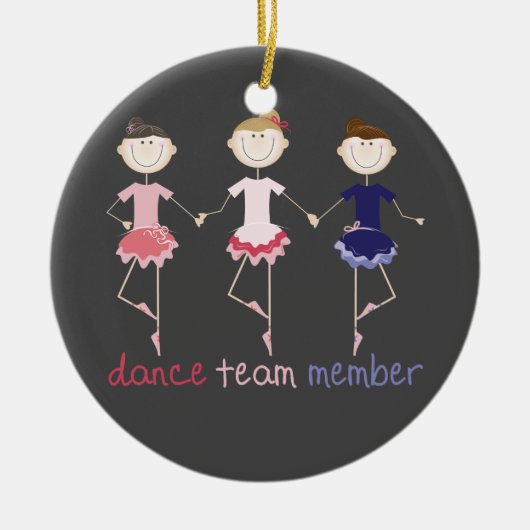 Mitglied des Tanzteams Keramik Ornament (Vorne)