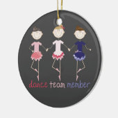 Mitglied des Tanzteams Keramik Ornament (Links)