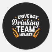 Mitglied des Teams für Fahrradtrunk Runder Aufkleber (Vorderseite)