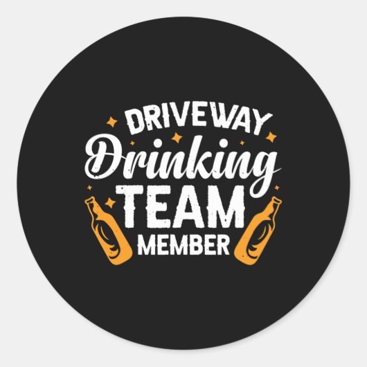 Mitglied des Teams für Fahrradtrunk Runder Aufkleber (Vorderseite)