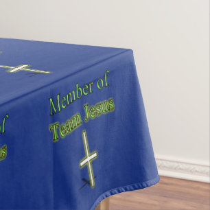 Mitglied des Teams Jesus Tischdecke
