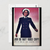 Mitglied des Tht Navy Nurse Corps Postkarte (Vorne/Hinten)