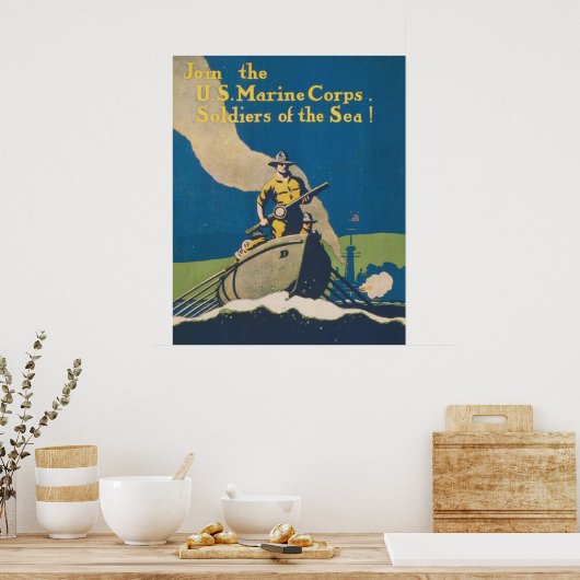 Mitglied des US Marine Corps Poster (Küche)