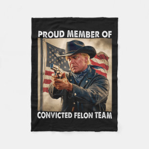 Mitglied des verurteilten Felon-Teams Donald Trump Fleecedecke