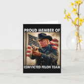 Mitglied des verurteilten Felon-Teams Donald Trump Karte (Gelbe Blume)