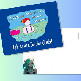 Mitglied des Wildschwimmclubs Postkarte