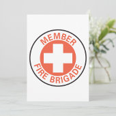 Mitglied-Feuerbrigadezeichen Einladung