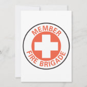 Mitglied-Feuerbrigadezeichen Einladung (Vorderseite)