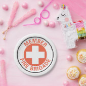 Mitglied-Feuerbrigadezeichen Pappteller (Party)