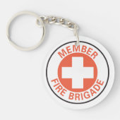 Mitglied-Feuerbrigadezeichen Schlüsselanhänger (Vorderseite)