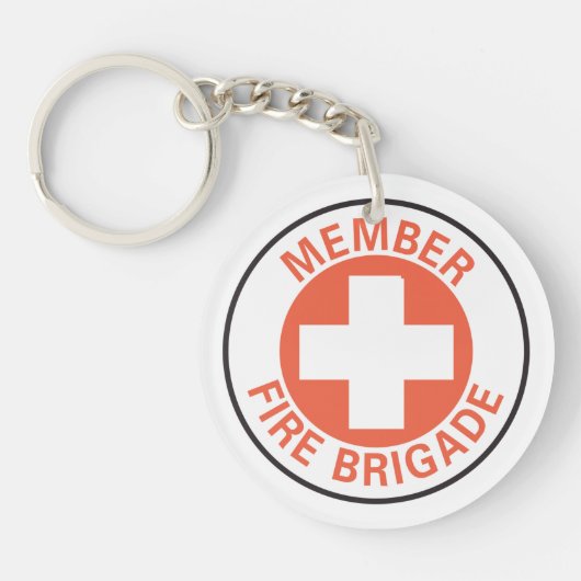 Mitglied-Feuerbrigadezeichen Schlüsselanhänger (Vorderseite)