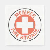 Mitglied-Feuerbrigadezeichen Serviette (Vorderseite)