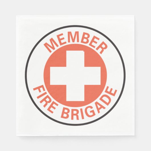 Mitglied-Feuerbrigadezeichen Serviette (Vorderseite)