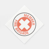 Mitglied-Feuerbrigadezeichen Serviette (Ecke)