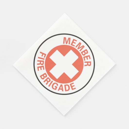 Mitglied-Feuerbrigadezeichen Serviette (Ecke)